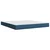 Vidaxl Box spring postelja z vzmetnico modra 180x200 cm blago