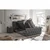 Esposa POSTELJA BOXSPRING 180 cm x 200 cm , tekstil, leseni material antracit