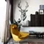 WallXpert metalni zidni ukras 5037, glava jelena, pola geometrijska, pola realistična, 32 x 60 cm, crni