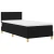 LED Box Spring Krevet s LED trakama Crna 100 x 200 cm tkanina