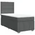 vidaXL Box spring postelja z vzmetnico temno siva 100x200 cm blago