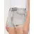 Sinsay - High waist kratke pantalone od trapera - svetlo siva