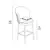 Hanah Home Set barskih stolica Fora, 6 komada, Krem-crni