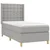 Vidaxl Box spring postelja z vzmetnico svetlo siva 90x190 cm blago