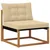 Set vanjskih sofa s jastukom 4 pcs Prirodna i bež