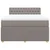Vidaxl Box spring postelja z vzmetnico taupe 140x200 cm blago