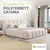 Homestar Postelja Catania 180x200 cm oblazinjena krem barva