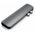 SATECHI Aluminium Type-C PRO Hub (HDMI 4K,PassThroughCharging,2x USB3.0,2xSD,ThunderBolt 3) - Space Grey