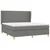 Vidaxl Box spring postelja z vzmetnico temno siva 160x200 cm blago