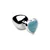 Booty Sparks Gemstones Turquoise Heart Anal Plug Large
