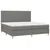 Krevet box spring s madracem LED tamnosivi 200x200 cm tkanina
