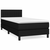 vidaXL Box spring postelja z vzmetnico črn 90x190 cm blago