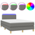 Vidaxl Box spring postelja z vzmetnico LED temno siva 120x190 cm blago