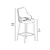 Hanah Home Set barskih stolica Enox, 4 komada, Antracit-zlatni