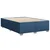 Vidaxl Box spring postelja z vzmetnico modra 140x200 cm blago