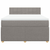 Vidaxl Box spring postelja z vzmetnico taupe 140x200 cm blago
