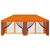 Pokrov za gazebo s bočnim zidovima 6 x 3 m Narančasta Poliester