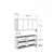 Hanah Home komoda Ida 180, 180 cm, bela / travertin / zlatna
