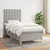 Vidaxl Box spring postelja z vzmetnico svetlo siva 90x190 cm blago