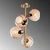 Opviq Luster Benek-15-14503, 40x40x55cm, IP20, Zlatno-roze boje