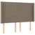 Vidaxl Box spring postelja z vzmetnico LED taupe 140x200 cm blago
