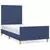Greatstore Posteljni okvir z vzglavjem moder 80x200 cm blago