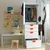 SMASTAD / PLATSA Garderober, bela bela/s 4 fioke, 60x57x181 cm