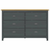 Komoda Hill siva 125 x 40 x 80 cm od masivne borovine