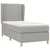 Vidaxl Box spring postelja z vzmetnico svetlo siva 80x200 cm blago