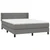 Vidaxl Box spring posteljni z vzmetnico temno siv 140x190 cm blago