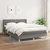 Vidaxl Box spring posteljni z vzmetnico temno siv 140x190 cm blago