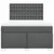 Vidaxl Box spring postelja z vzmetnico temno siva 160x200 cm blago