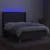 Vidaxl Box spring postelja z vzmetnico LED temno siva 140x190 cm blago