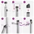 Stup za ogradu 26 pcs Siva 3,2 x 3,2 x 100 cm