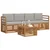 Set vanjskih sofa s jastukom 5 pcs Prirodna i svijetlo siva