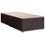 Vidaxl Box spring postelja z vzmetnico temno rjava 90x200 cm blago