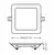 LED ugradno svetlo SQUARE LED/18W/230V 4200K 22x22 cm braon