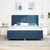 LED Box Spring Krevet s madracem Plava 180 x 200 cm tkanina