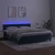 Vidaxl Box spring postelja z vzmetnico LED temno modra 160x200cm žamet
