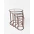 Hanah Home Milas 4 set stolića (umetnuti), antik/providna (4 kom)