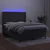 Krevet box spring s madracem LED tamnosivi 140x200 cm baršun