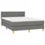 Vidaxl Box spring postelja z vzmetnico LED temno siva 140x190 cm blago