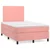 Vidaxl Box spring postelja z vzmetnico roza 120x190 cm žamet