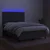Vidaxl Box spring postelja z vzmetnico LED temno siva 140x190 cm blago