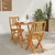 Bistro set 3 pcs Prirodna nafta Čvrsto drvo akacije