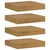Polica na zidu 4 pcs Bež 23 x 23,5 x 4 cm Konstruirano drvo