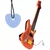 Igrača KITARA za OTROKE VELIKO IGRALNO INSTRUMENT 49 cm kovček S STRUNAM