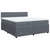 Vidaxl Box spring postelja z vzmetnico temno siva 200x200 cm žamet
