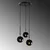 Opviq Luster King-11455, 34x34x134 cm, 3xE14