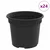 Okrugla saksija za cveće 24 pcs Crna O 12,5 x 10 cm Plastika